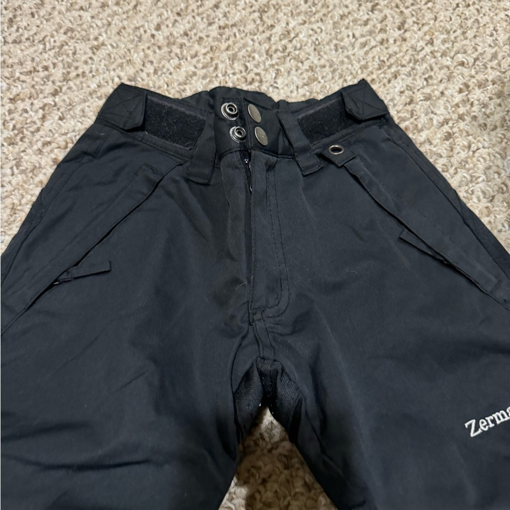 Zermatt ski snow boarding pants kids small black